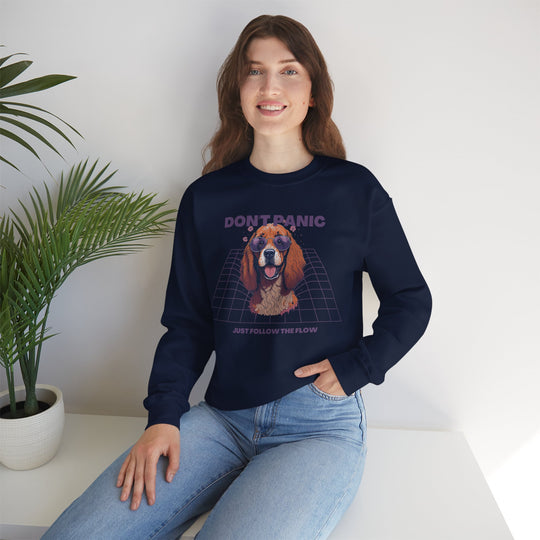 Don't Panic Just Follow The Flow Dog Sweatshirt - Chill Wear