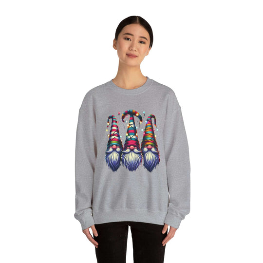 Festive Gnomes in Twinkling Hats Unisex Sweatshirt