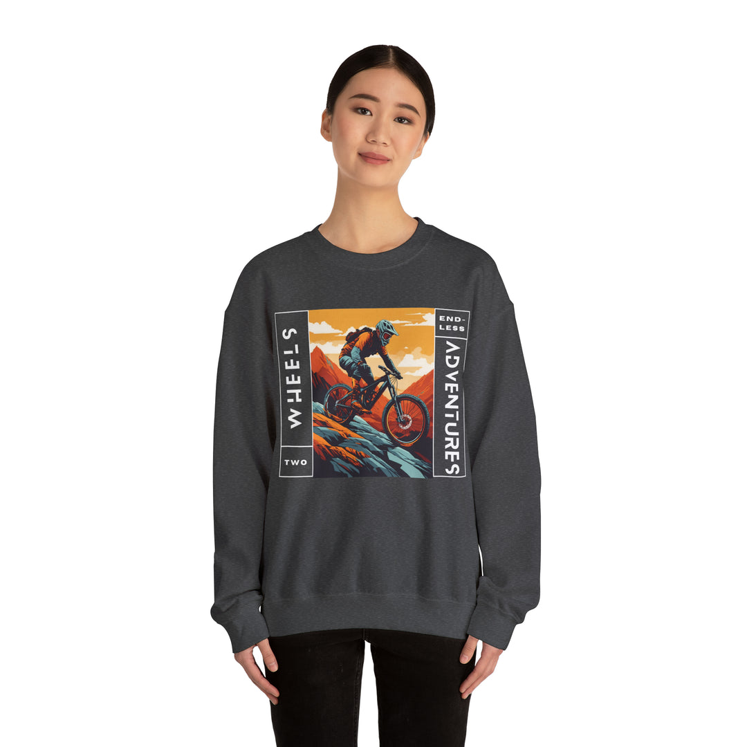 Two Wheels Endless Adventure Unisex Sweatshirt - Wave Fusions