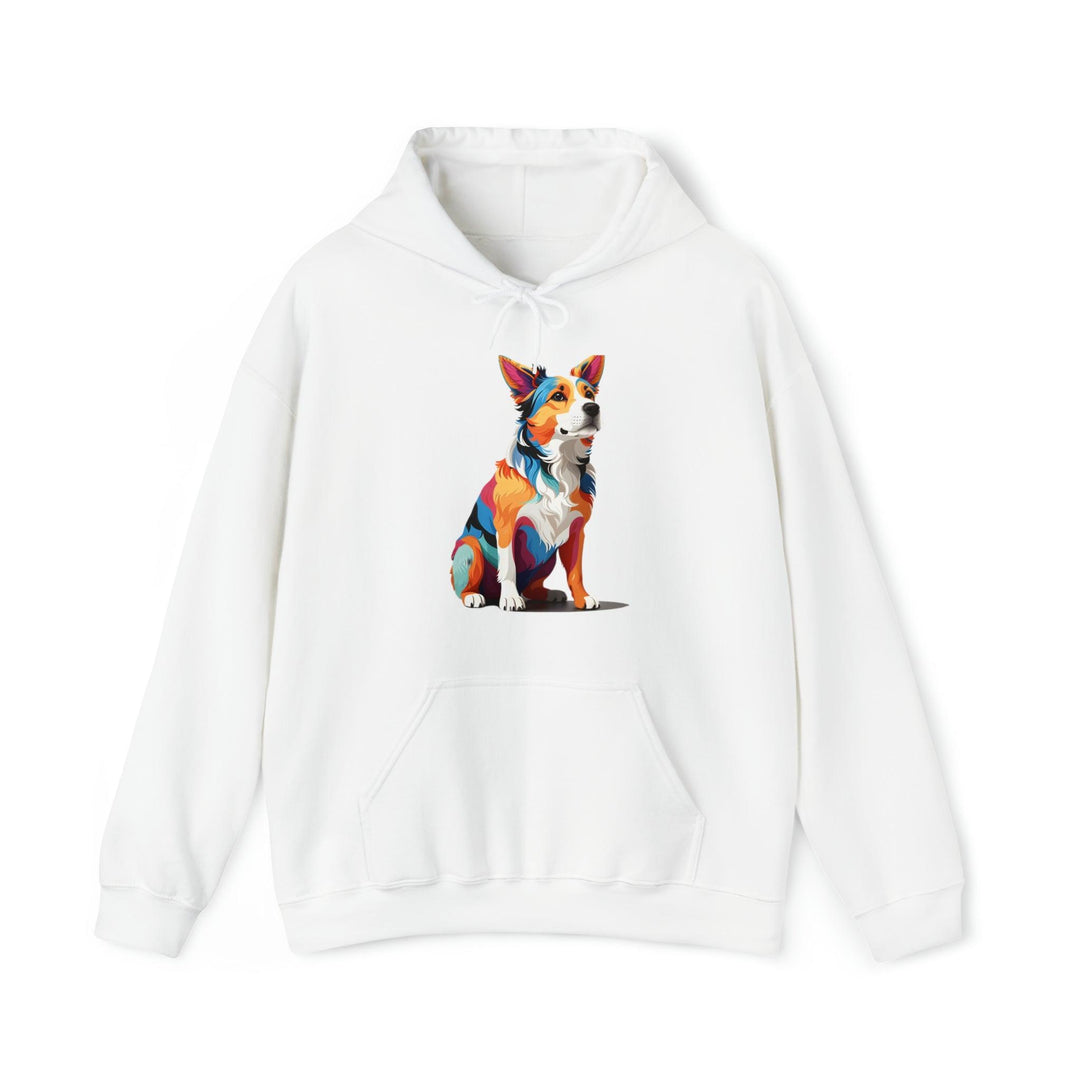 Sitting Dog Hooded Sweatshirt - Wave Fusions