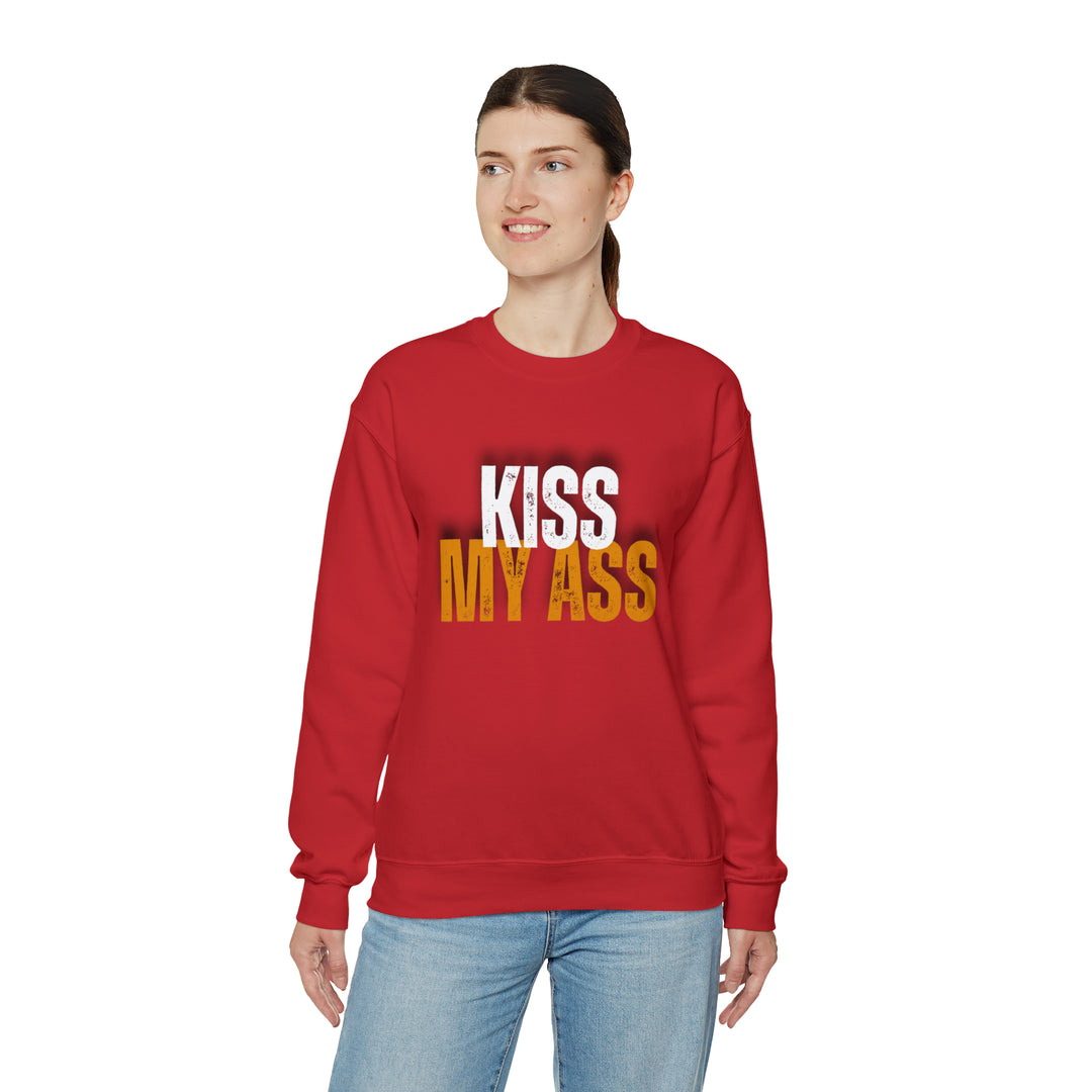 Kiss My Ass Unisex Heavy Blend™ Crewneck Sweatshirt - Wave Fusions