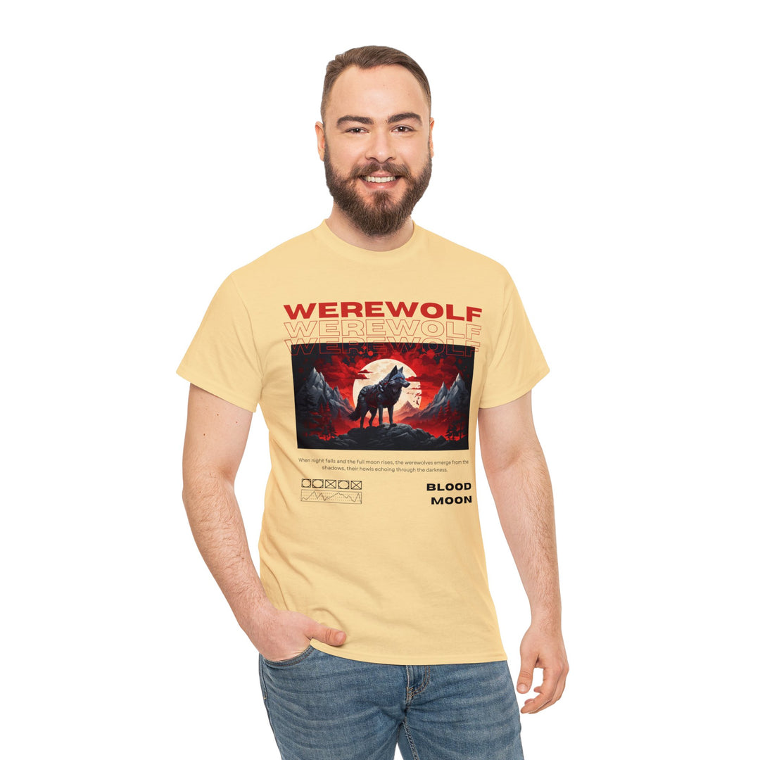 Blood Moon Werewolf T-Shirt - Moonlit Mountain Lore