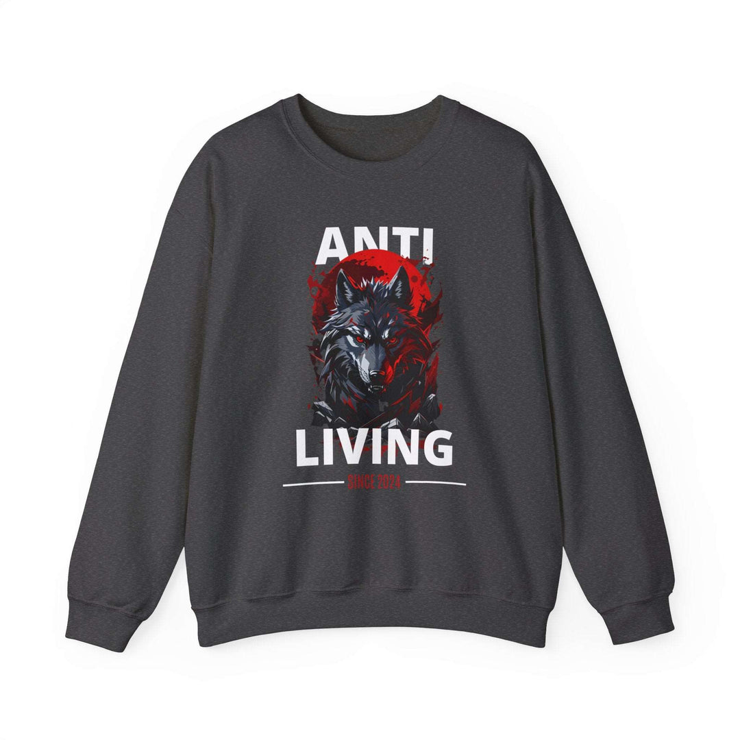 Anti-Living Wolf Sweatshirt - Dark Rebel Attire