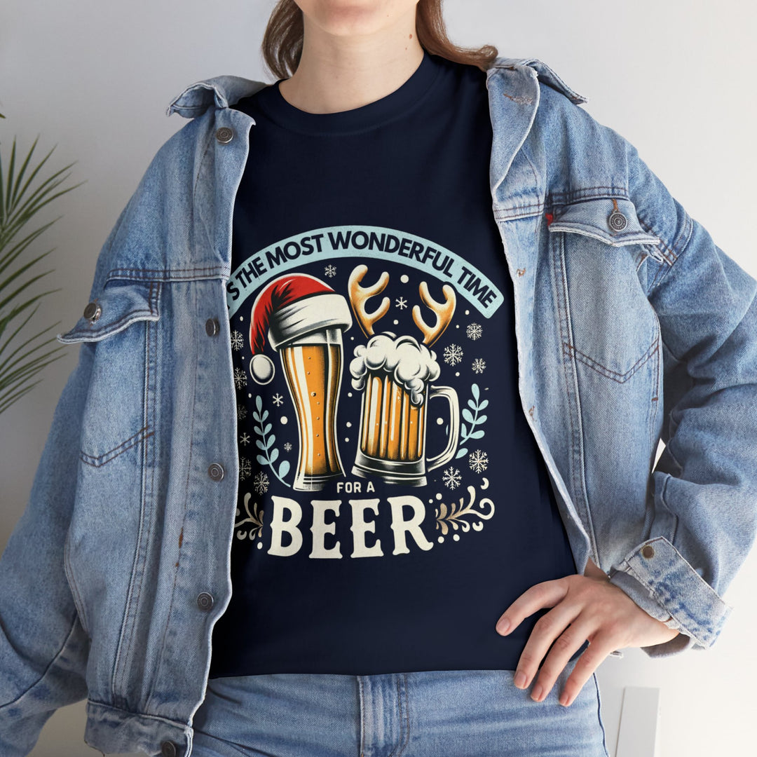 Wonderful Time For A Beer Unisex T Shirt - Wave Fusions