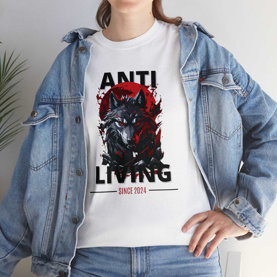 Anti-Living Wolf T-shirt - Dark Rebel Attire