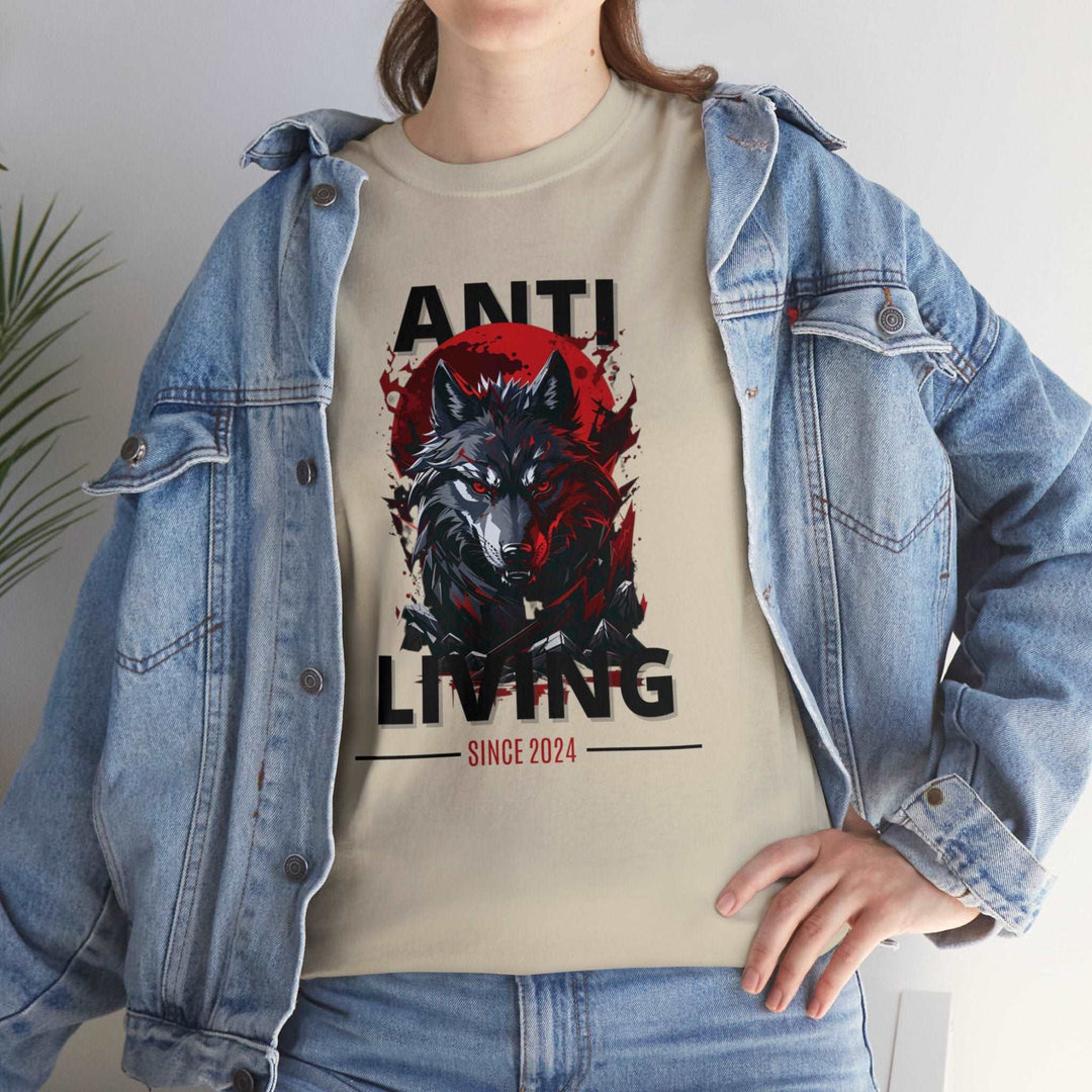 Anti-Living Wolf T-shirt - Dark Rebel Attire