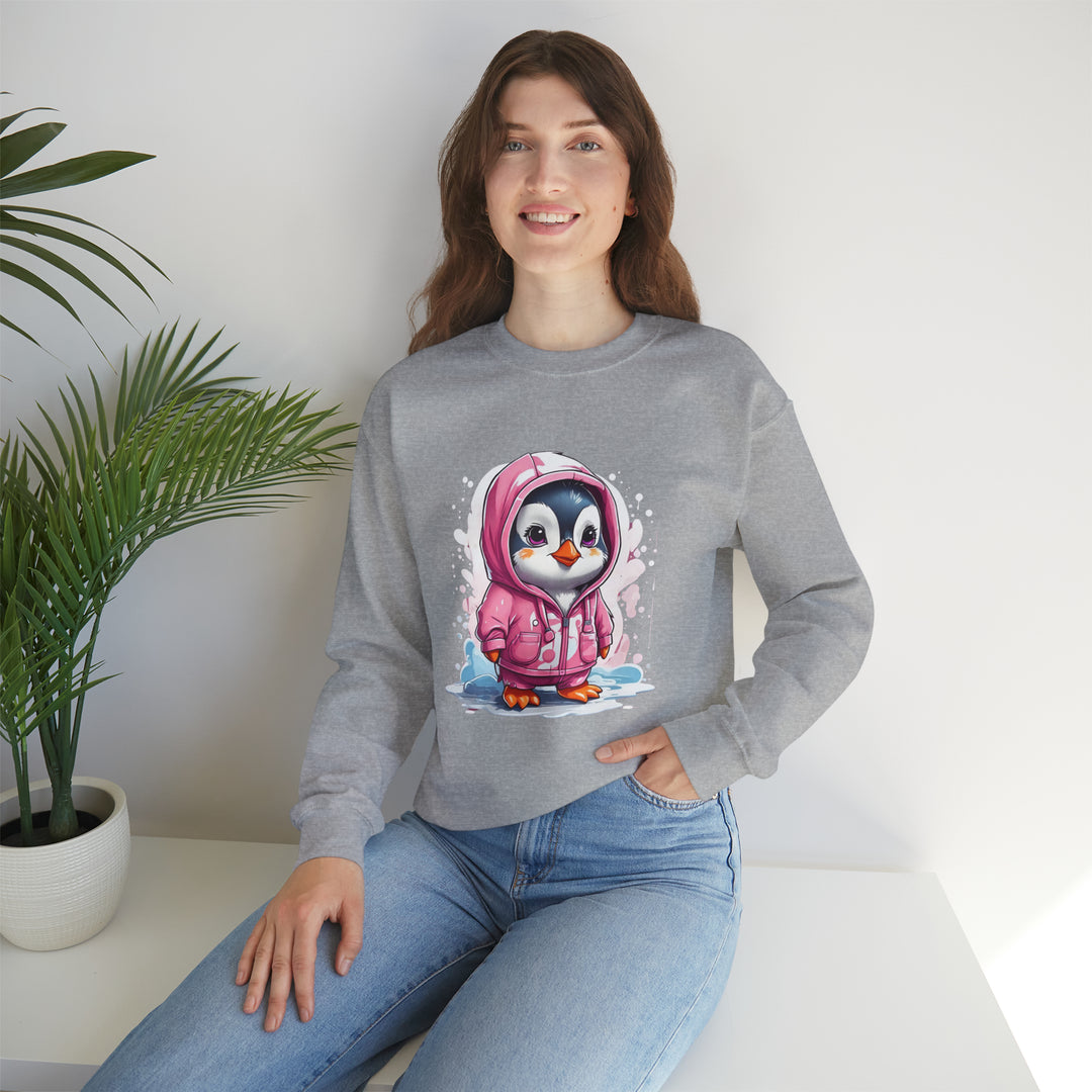 Penguin Unisex Heavy Blend™ Crewneck Sweatshirt - Wave Fusions