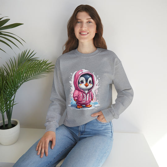 Penguin Unisex Heavy Blend™ Crewneck Sweatshirt - Wave Fusions