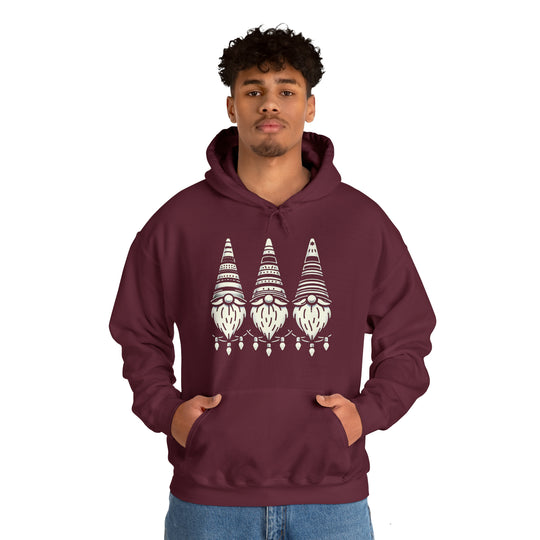 Nordic Gnomes Garland Unisex Hoodie - Wave Fusions