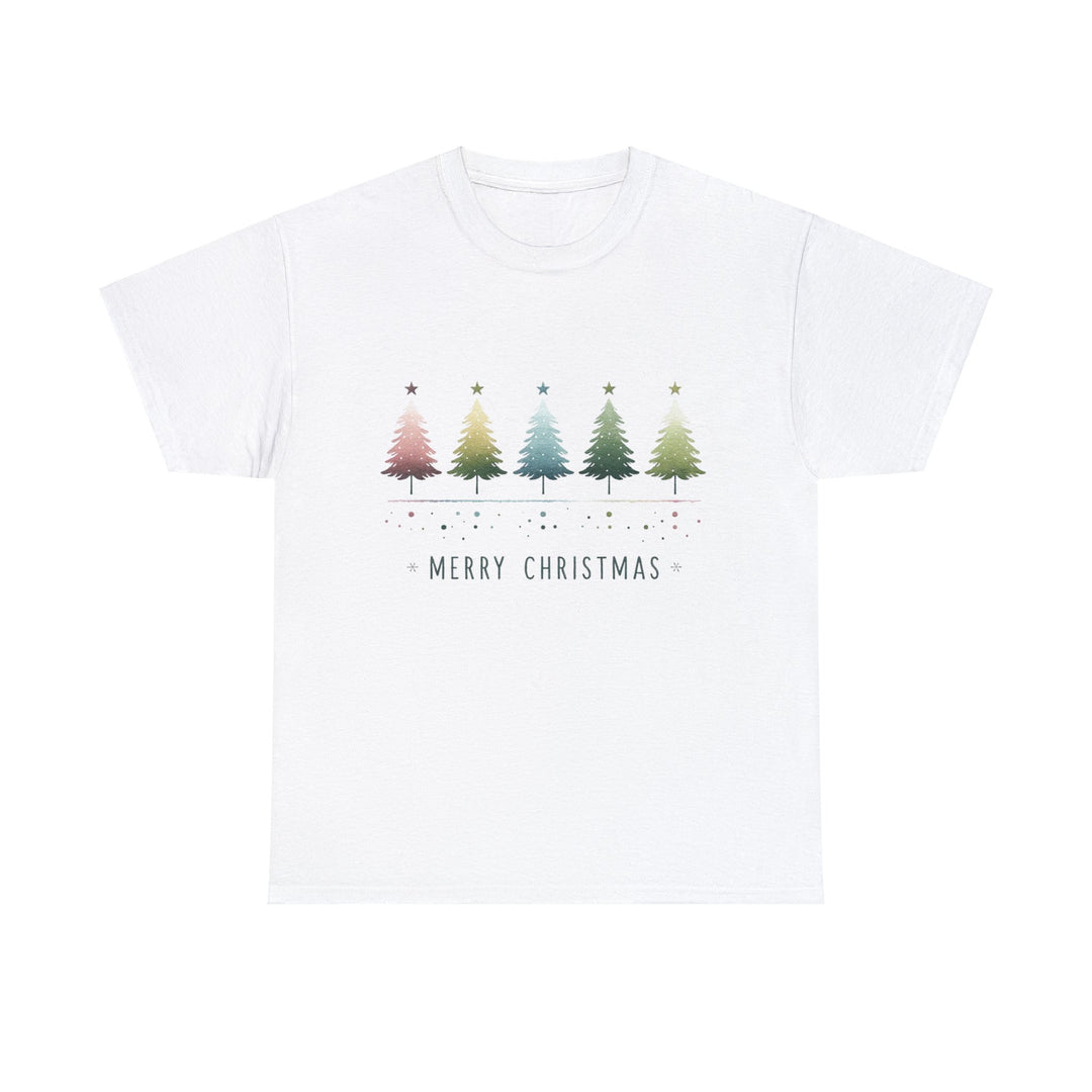 Pastel Forest Noel Christmas Trees Unisex T Shirt - Wave Fusions