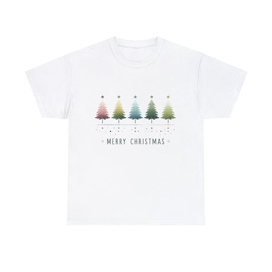 Pastel Forest Noel Christmas Trees Unisex T Shirt - Wave Fusions