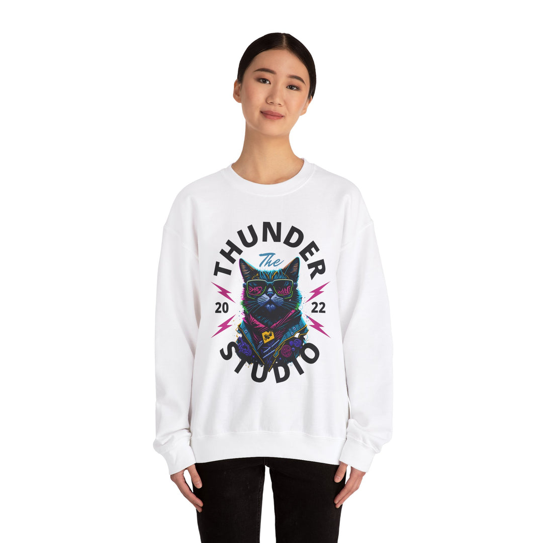 Thunder Studio Cat Sweatshirt - DJ Cat Vibe