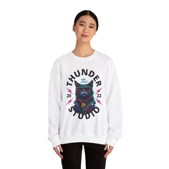 Thunder Studio Cat Sweatshirt - DJ Cat Vibe