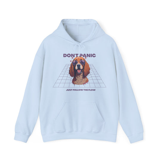 Don't Panic Just Follow The Flow Dog  Hoodie - Chill Wear