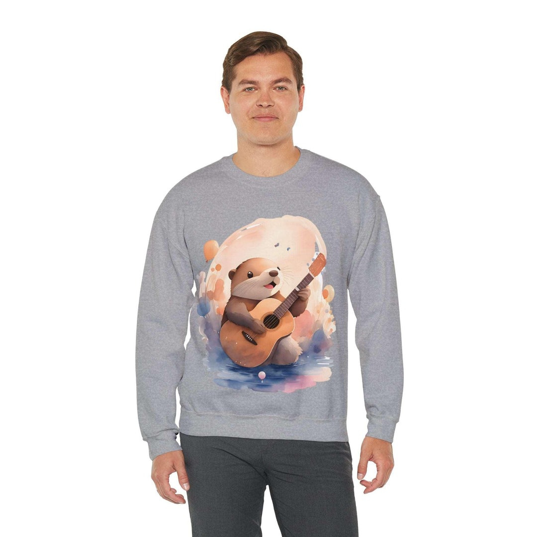 Hamster with Guitar Heavy Blend™ Crewneck Sweatshirt