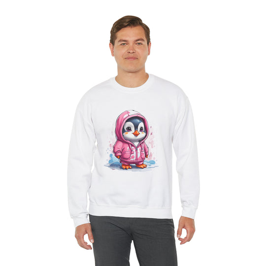 Penguin Unisex Heavy Blend™ Crewneck Sweatshirt - Wave Fusions