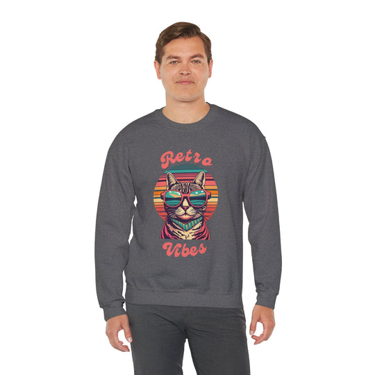 Cool Cat Retro Vibes Sweatshirt - Retro Radiance Edition