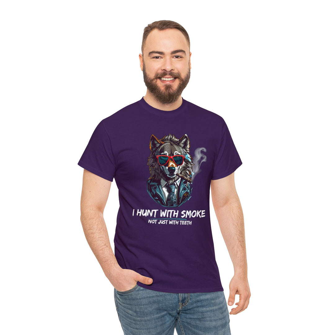 Cool Wolf Legend T-Shirt - I Hunt With Smoke Not Just With Teeth