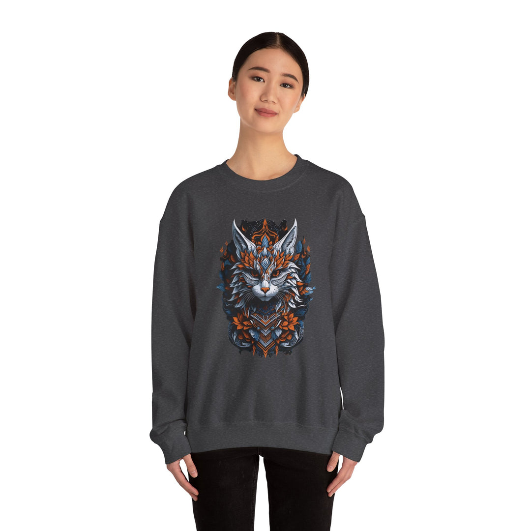 Tribal Majesty Cat Spirit Sweatshirt - Ancient Spirit Series