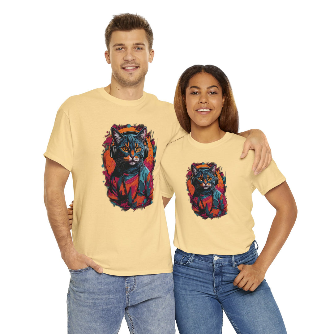 Rhythm and Purr Cat T-Shirt - Tune In Style