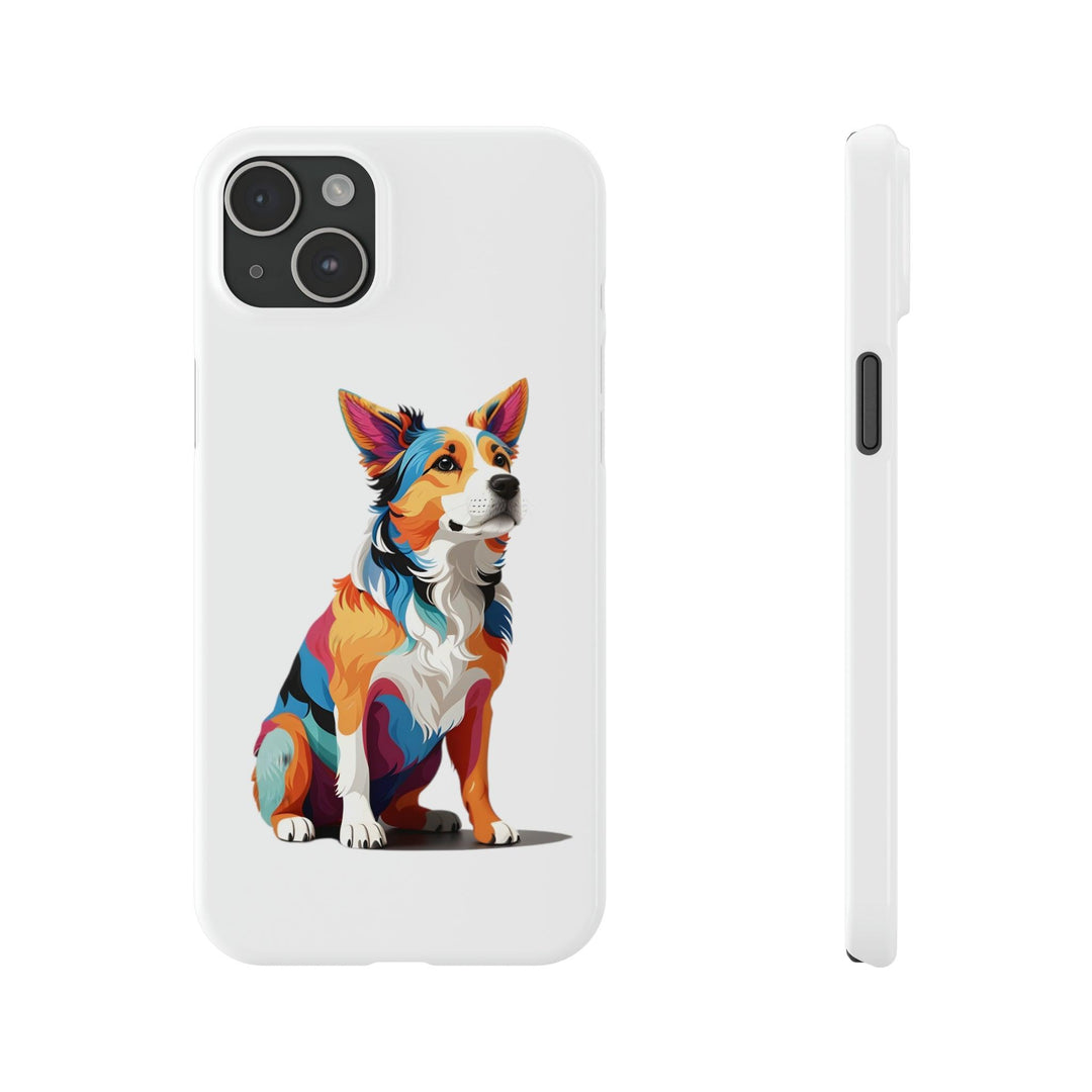 Sitting Dog Slim Phone Case - Wave Fusions