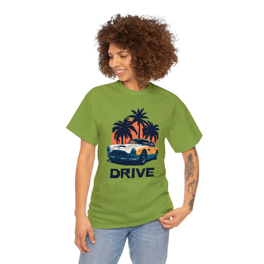 Drive in Paradise Classic Car Tropical T-shirt - Classic Sports Car Series