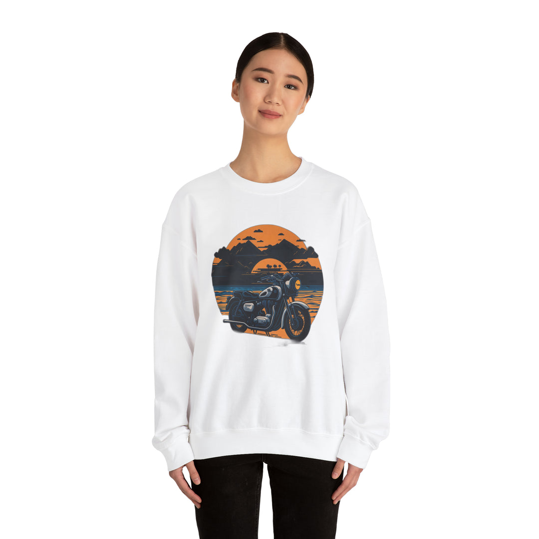 Vintage Bike Unisex Heavy Blend™ Crewneck Sweatshirt - Wave Fusions