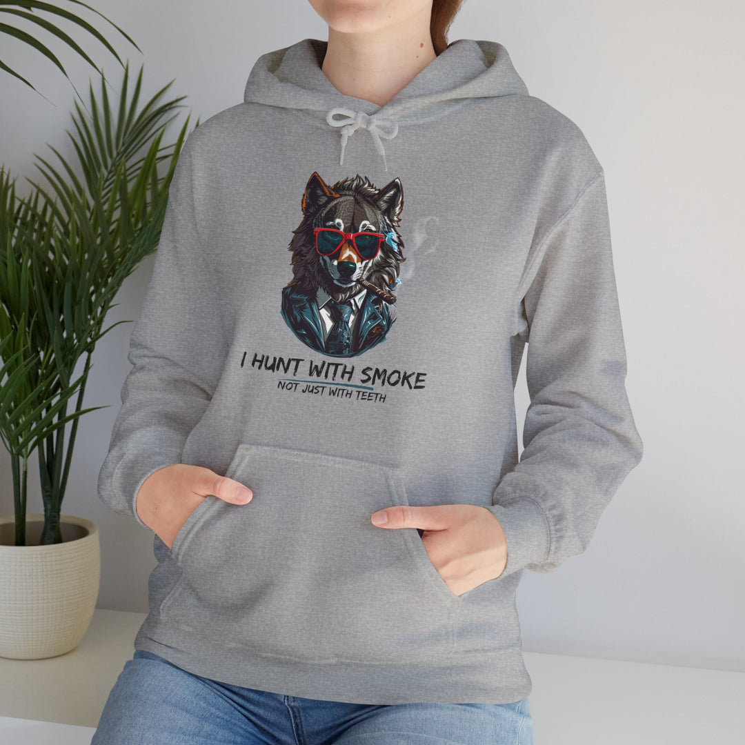 Cool Wolf Legend Hoodie - I Hunt With Smoke Not Just With Teeth