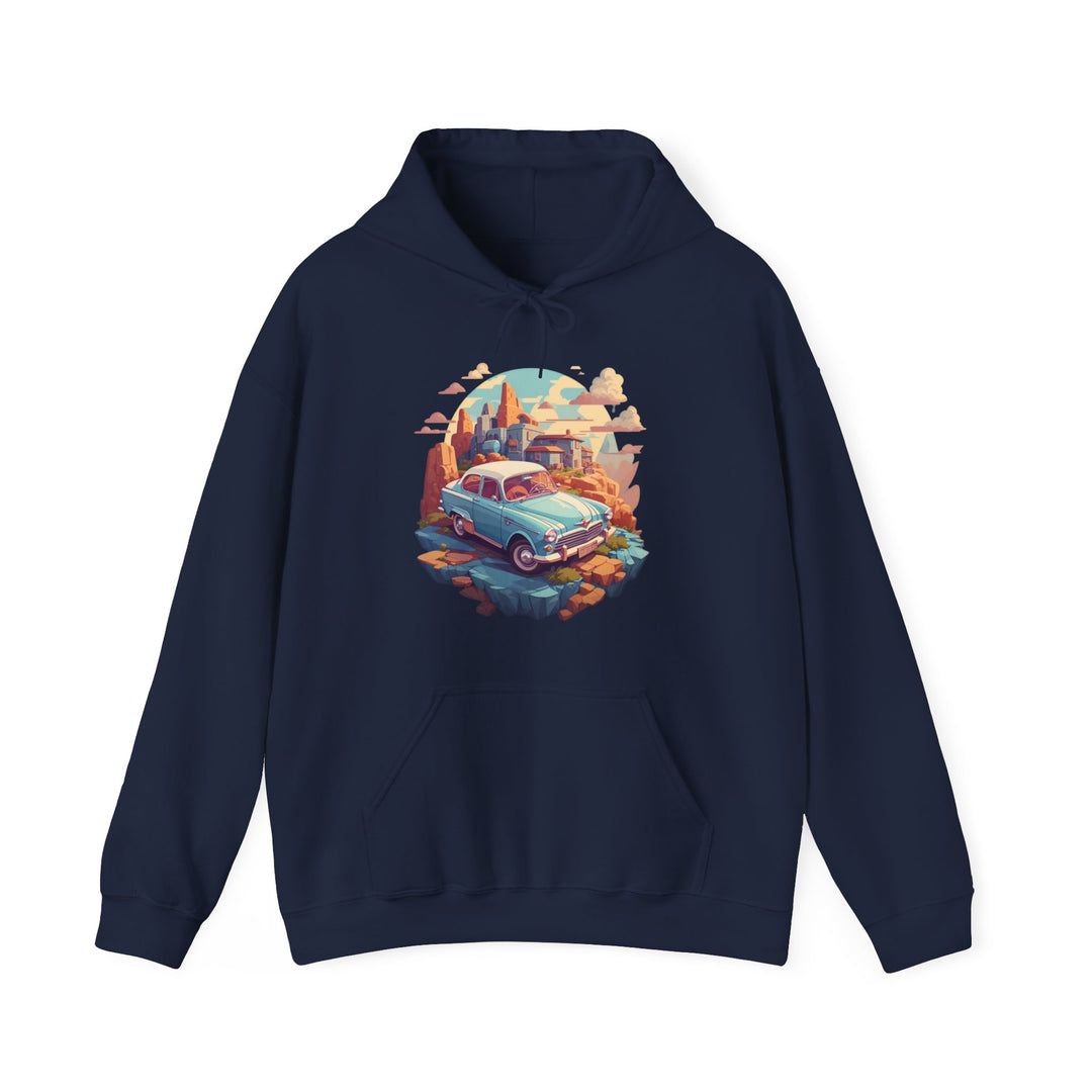 Vintage Car Sky City Hoodie - Vintage City Fashion