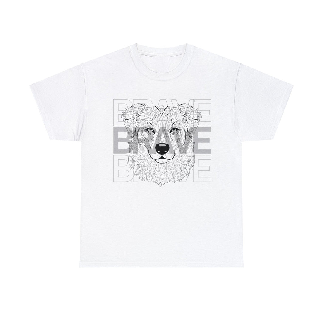 Brave Dog Tribal Canine T Shirt - Mythical Mutt