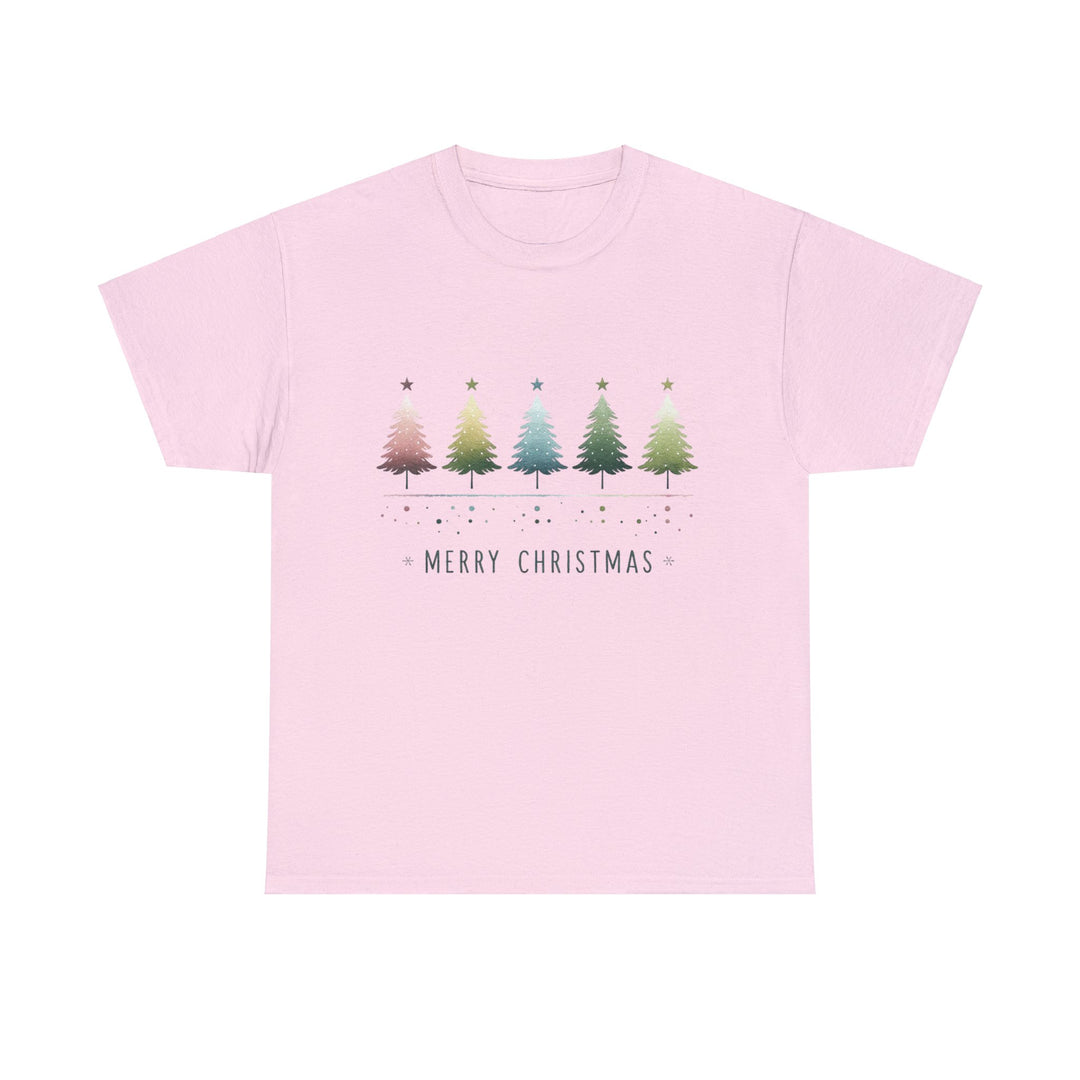 Pastel Forest Noel Christmas Trees Unisex T Shirt - Wave Fusions