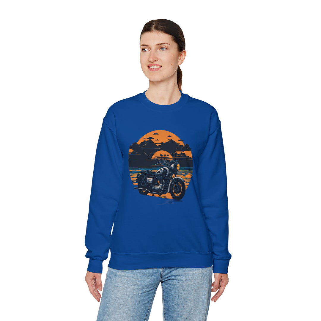 Vintage Bike Unisex Heavy Blend™ Crewneck Sweatshirt - Wave Fusions