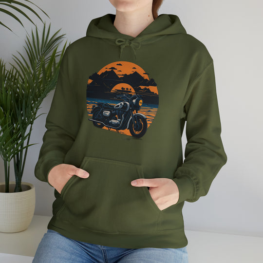 Vintage Bike Unisex Heavy Blend™ Hooded Sweatshirt - Wave Fusions