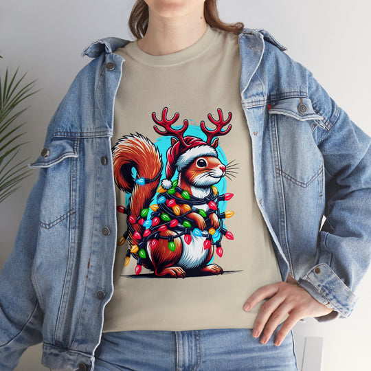 Christmas Squirrel Unisex T Shirt - Wave Fusions