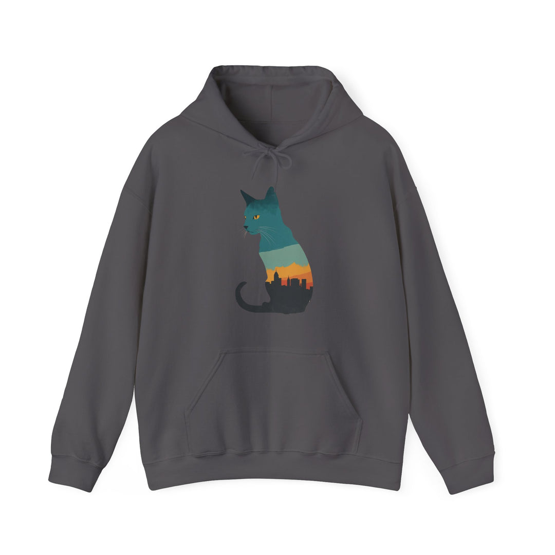 Cityscape Cat Hoodie - Metropolitan Purr Line