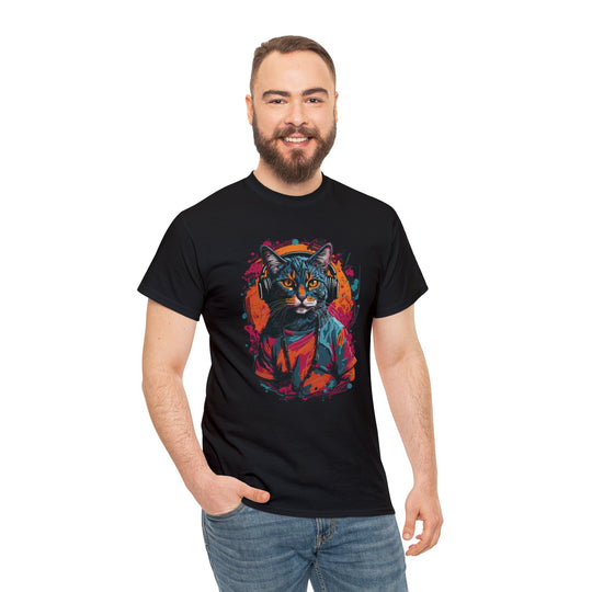 Rhythm and Purr Cat T-Shirt - Tune In Style