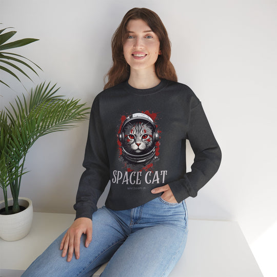 Cosmic Cat Spacewalk Astronaut Sweatshirt