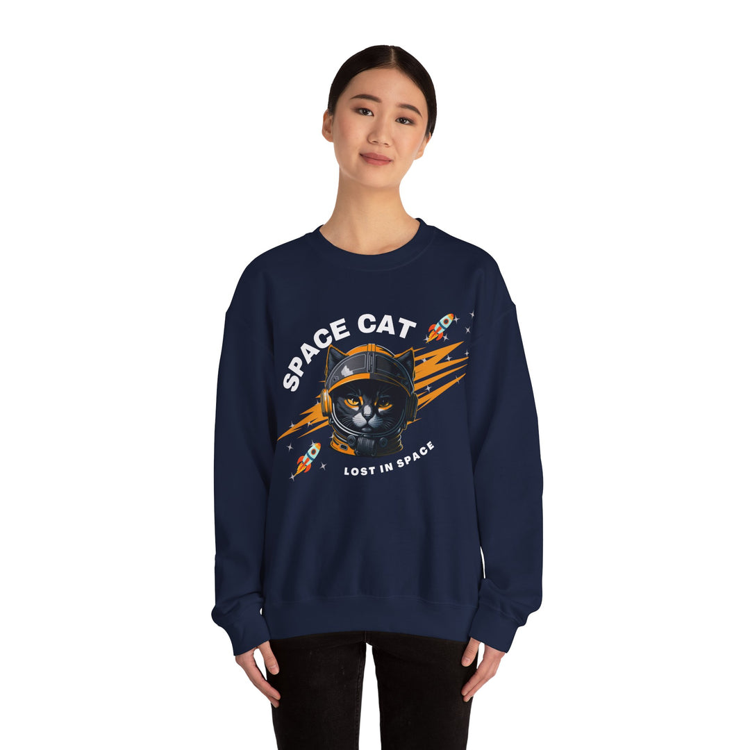 Space Cat Astronaut Sweatshirt - Lost In Space