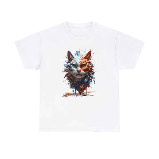 Marine Meow Aqua Purr T-shirt - Cat Splash