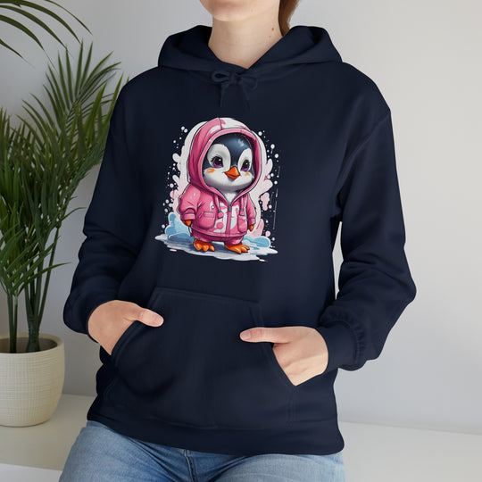 Penguin Unisex Heavy Blend™ Hooded Sweatshirt - Wave Fusions