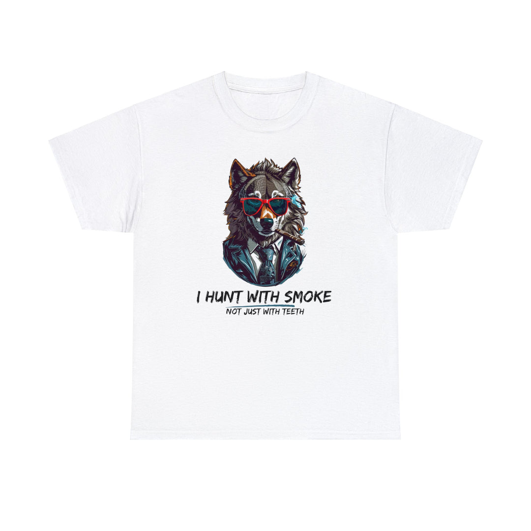 Cool Wolf Legend T-Shirt - I Hunt With Smoke Not Just With Teeth