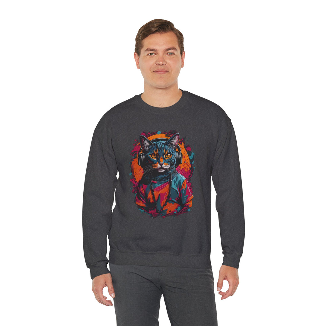 Rhythm and Purr Cat Sweatshirt - Tune In Style