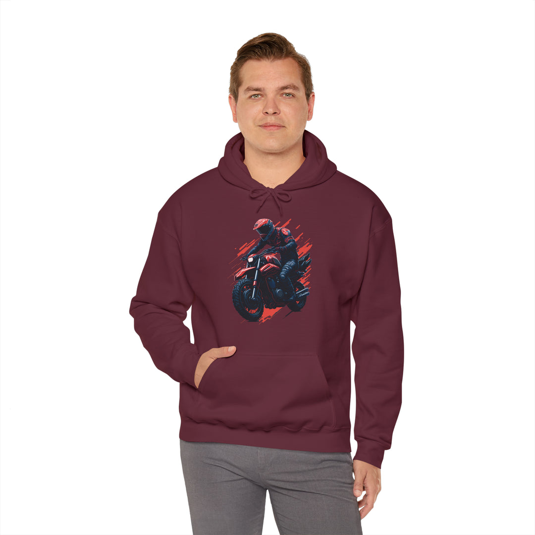 Biker Unisex Hooded Sweatshirt - Wave Fusions