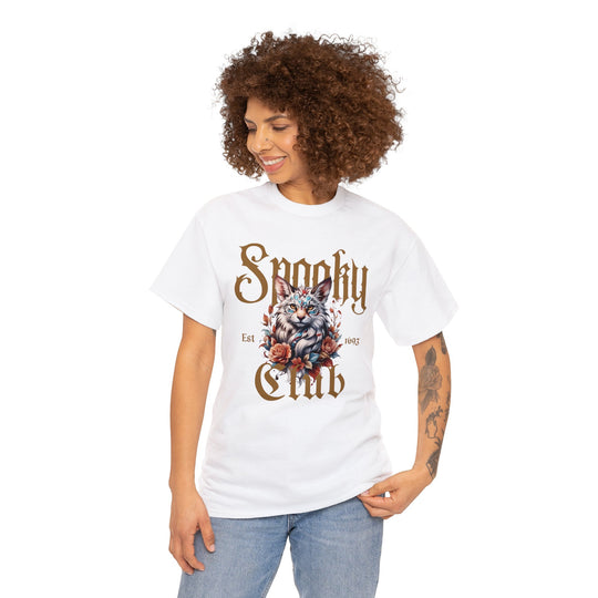 Spooky Club Floral Feline Cat T-Shirt - Spooky Club Charm