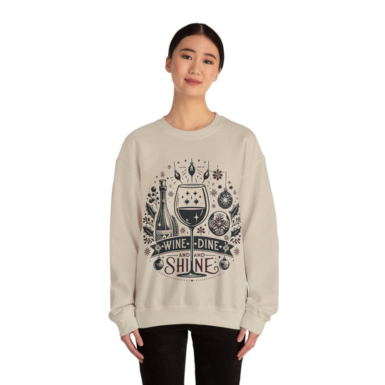 Wine, Dine And Shine Unisex Sweatshirt - Wave Fusions