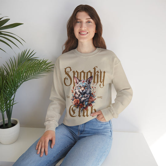 Spooky Club Floral Feline Cat Sweatshirt - Spooky Club Charm