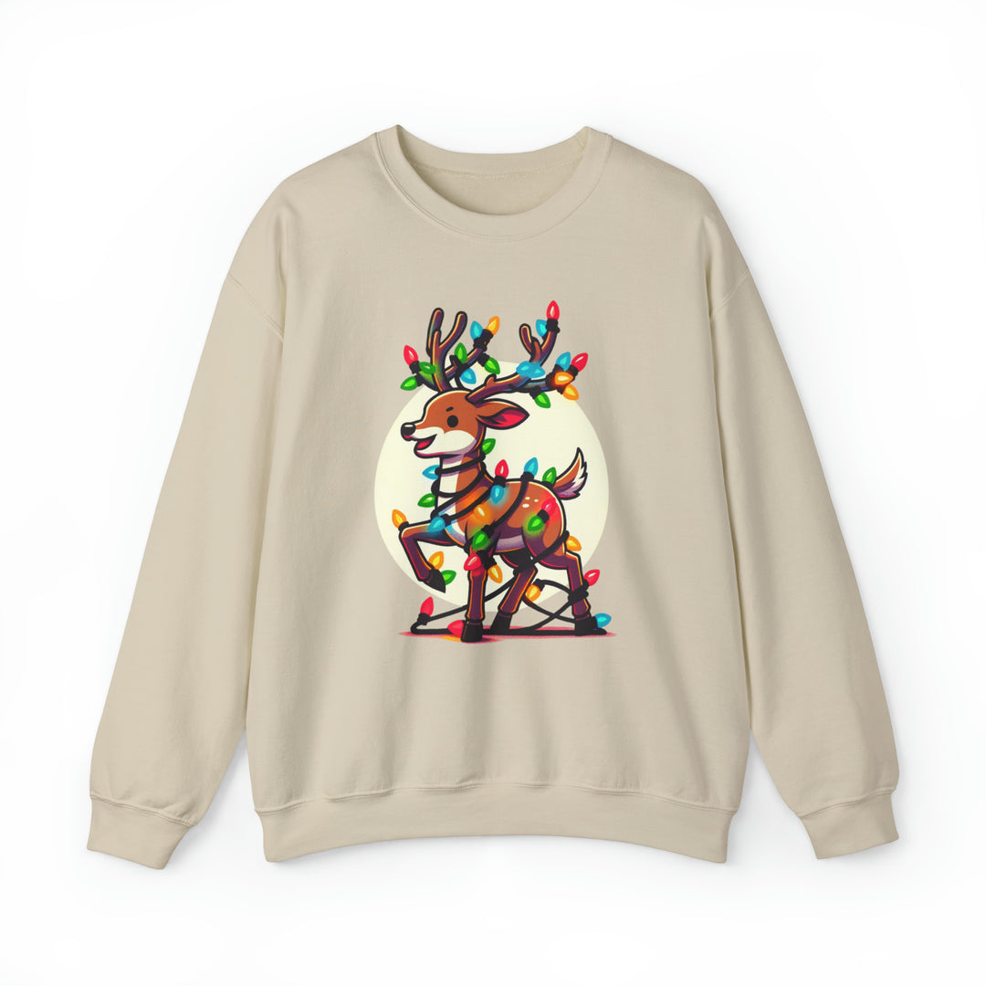 Reindeer Radiance Christmas Cheer Unisex Sweatshirt - Wave Fusions