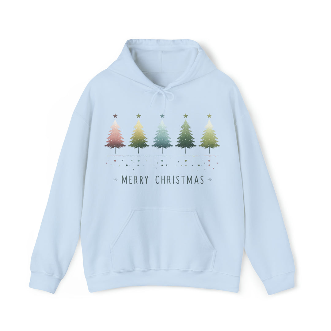 Pastel Forest Noel Christmas Trees Unisex Hoodie - Wave Fusions