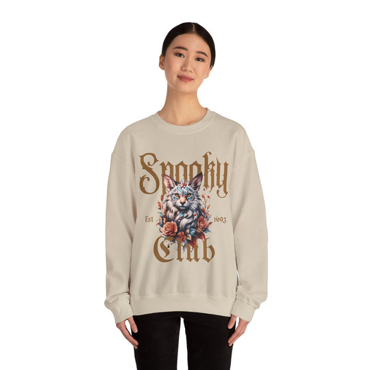 Spooky Club Floral Feline Cat Sweatshirt - Spooky Club Charm