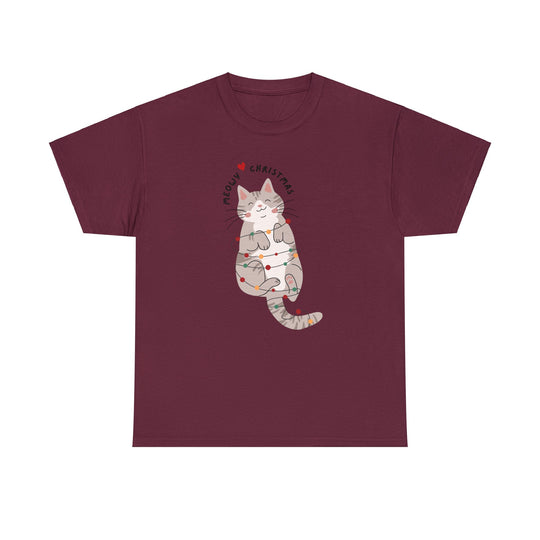 Meowy Christmas Unisex T Shirt - Wave Fusions